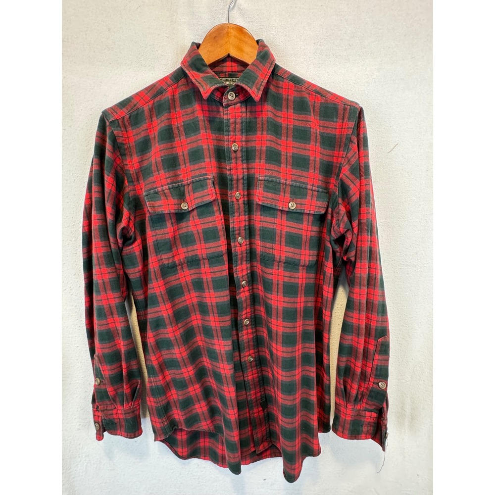 Polo Country Ralph Lauren Shirt Red Green Plaid Flannel Button Down Vintage S